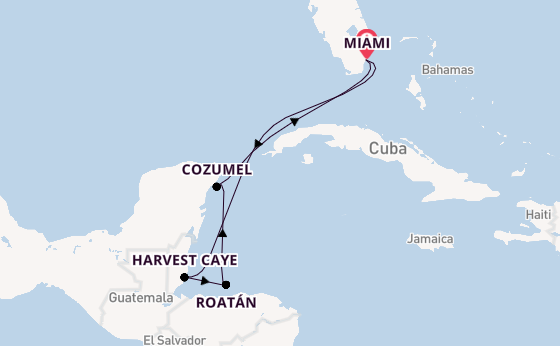 Western Caribbean from Miami, Florida, USA with the Norwegian Aura