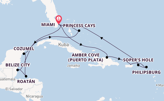 Karibik ab Miami auf der Regal Princess