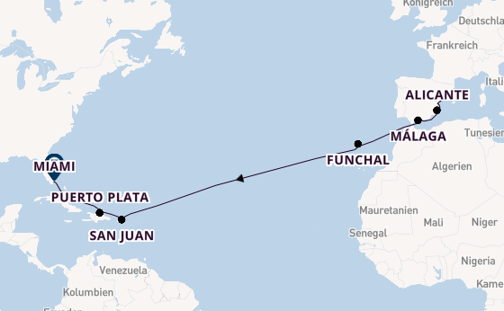 Transatlantik ab Barcelona, Spanien auf der Marina