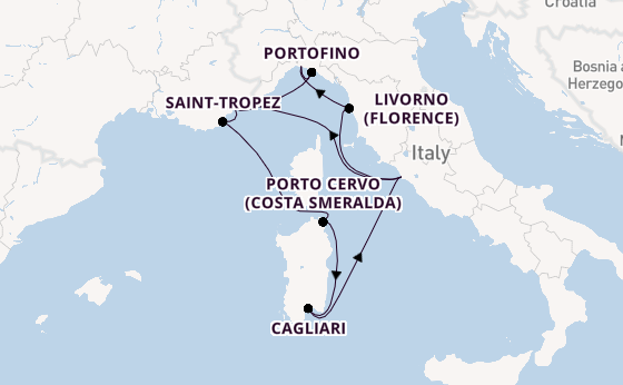 Western Mediterranean from Rome (Civitavecchia), Italy with the EXPLORA I