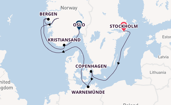 Norway from Stockholm, Sweden with the MSC Magnifica