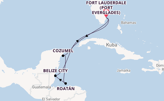 Westliche Karibik ab Fort Lauderdale (Port Everglades), USA auf der Sun Princess