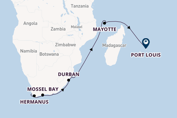 Zuid-Afrika vanaf Kaapstad, Zuid-Afrika met de HANSEATIC spirit