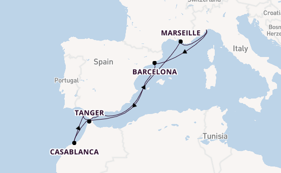 Westelijke Middellandse Zee vanaf Savona, Italië met de Costa Diadema