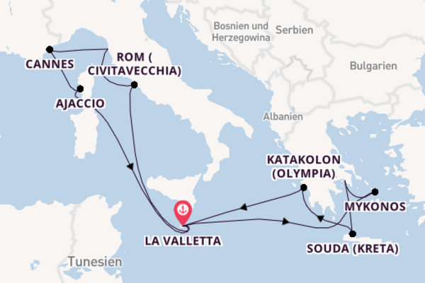 Kreuzfahrt mit der Azura nach La Valletta