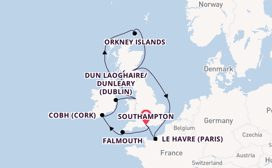 British Isles from Southampton, England with the Majestic Princess