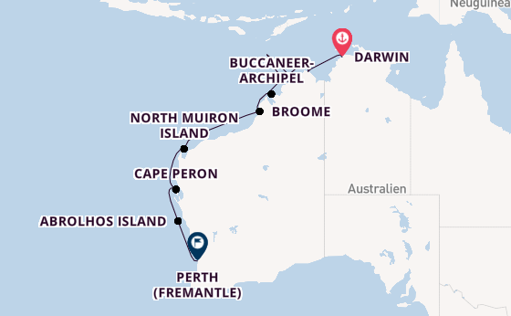 Australien ab Darwin, Australien auf der Silver Cloud