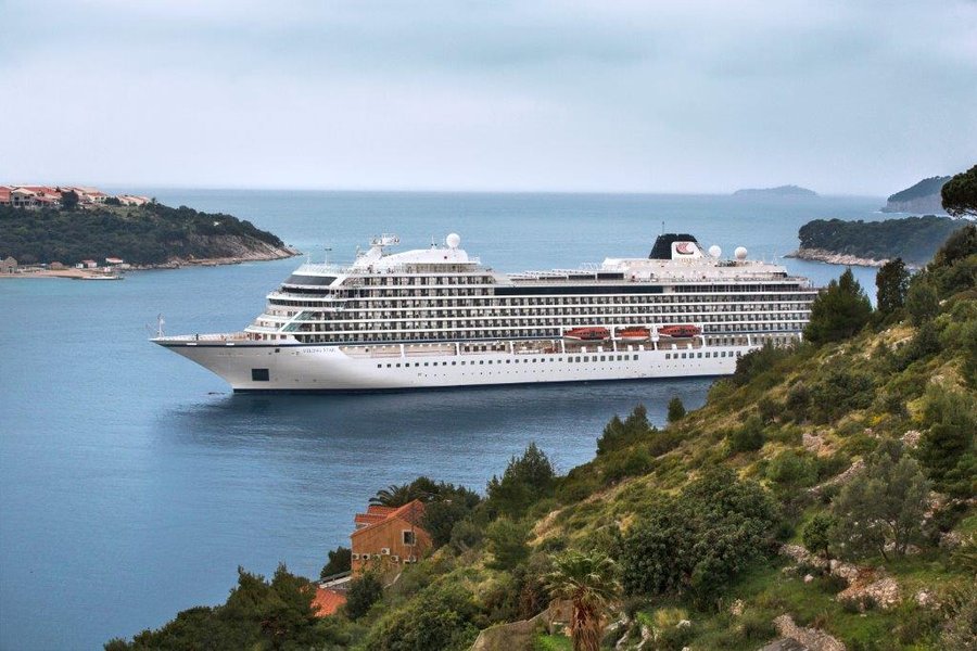 Mediterranean Sea from Barcelona, Spain with the Viking Star