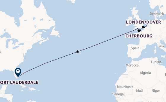 trans-Atlantisch vanaf Rotterdam, Nederland met de Nieuw Statendam