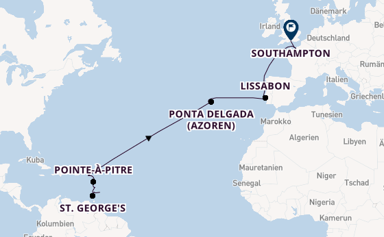 Karibik ab Bridgetown, Barbados auf der MSC Meraviglia
