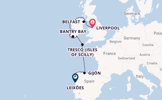 British Isles from Liverpool, England with the HANSEATIC spirit