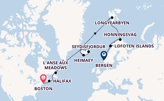 Transatlantic from Boston, Massachusetts, USA with the Viking Neptune