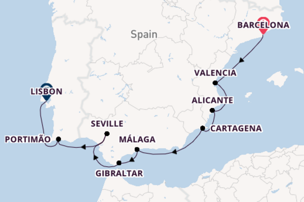 Sailing from Barcelona with the Azamara Onward