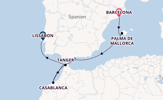 Westliches Mittelmeer ab Barcelona, Spanien auf der Mariner of the Seas