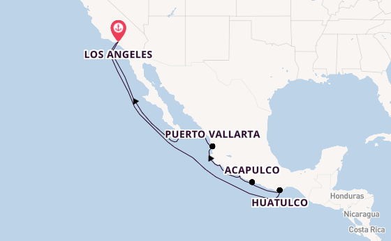 Mexicaanse Riviera vanaf Los Angeles, Verenigde Staten met de Carnival Legend