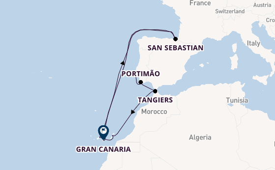 Canary Islands from Lisbon, Portugal with the Azamara Journey