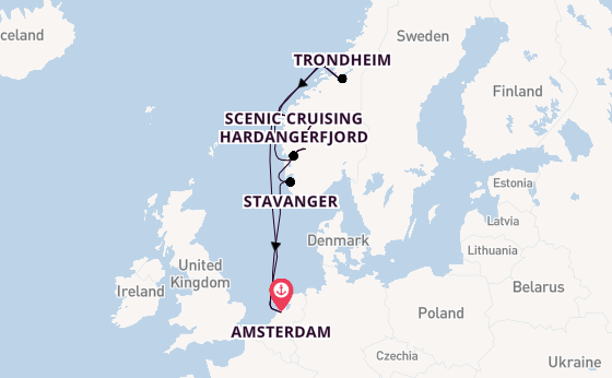 Norway from Amsterdam, Netherlands with the Zuiderdam