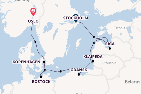 Noorwegen vanaf Oslo, Noorwegen met de MSC Poesia