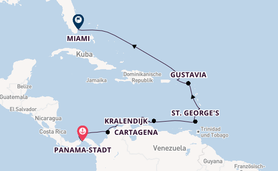 Karibik ab Panama-Stadt, Panama auf der Seven Seas Grandeur