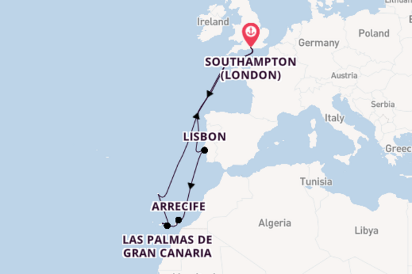 Canary Islands From Southampton with the Iona