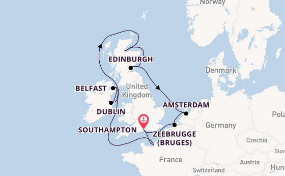 British Isles from Southampton, England with the Norwegian Star