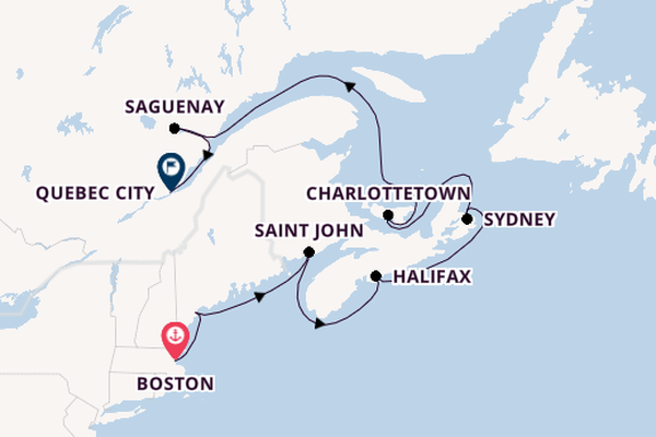New England from Boston, Massachusetts with the Caribbean Princess