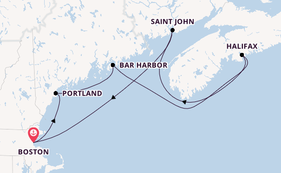 East Coast USA from Boston, Massachusetts, USA with the Norwegian Breakaway