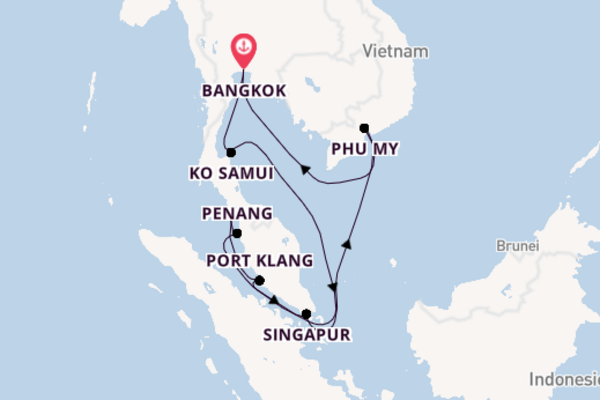 Südostasien ab Bangkok auf AIDAstella