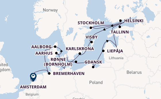 Europe from Copenhagen, Denmark with the Seven Seas Mariner