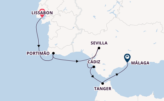 Westelijke Middellandse Zee vanaf Lissabon, Portugal met de Azamara Journey
