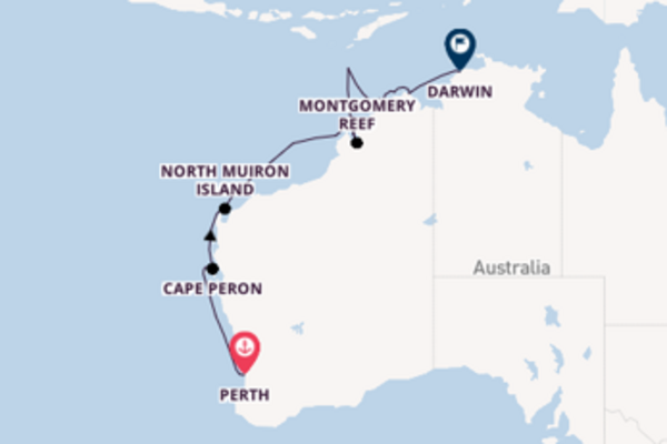 18daagse cruise vanaf Perth