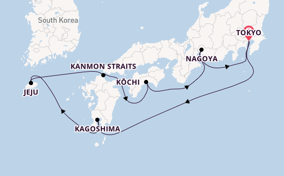 Japan from Tokyo, Japan with the Sapphire Princess