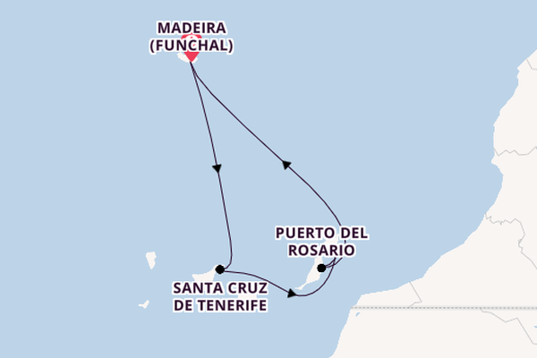 Canary Islands from Madeira (Funchal), Azores, Portugal with the MSC Musica