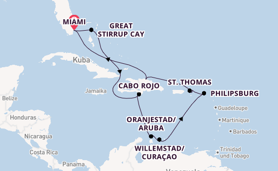 Karibik ab Miami auf der Norwegian Jewel