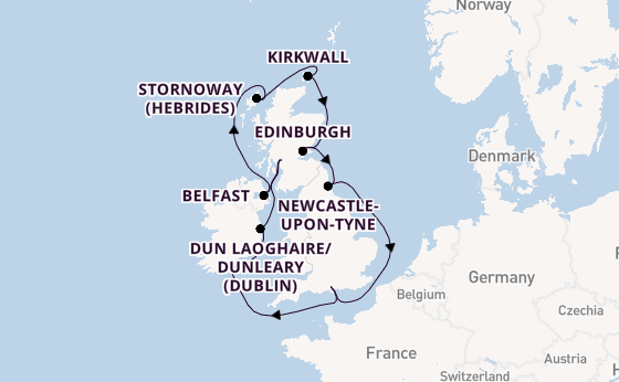 British Isles from Southampton, England with the Sonata (Oceania)