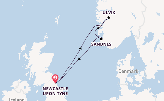 Cruising from Newcastle upon Tyne with the Ambition