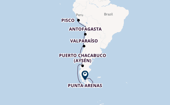 Zuid-Amerika vanaf Lima-Callao, Peru met de Sirena