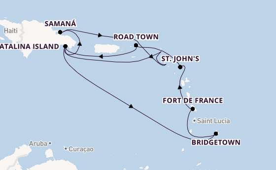 Caribbean vanaf La Romana, Dominicaanse Republiek met de MSC Opera