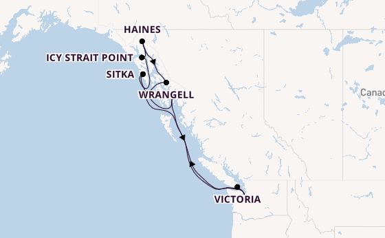 Alaska vanaf Seattle, Verenigde Staten met de Riviera