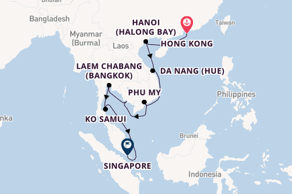 South East Asia from Hong Kong, China with the Westerdam