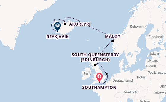 Vereinigtes Königreich ab Southampton, Großbritannien auf der Norwegian Star