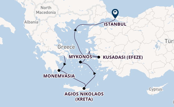 Oostelijke Middellandse Zee vanaf Athene (Piraeus), Griekenland met de Seabourn Ovation
