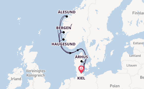 Norwegen ab Kiel, Deutschland auf AIDAnova