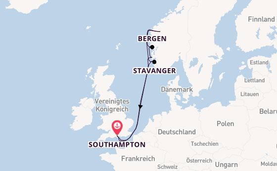 Norwegen ab Southampton, Großbritannien auf der Freedom of the Seas