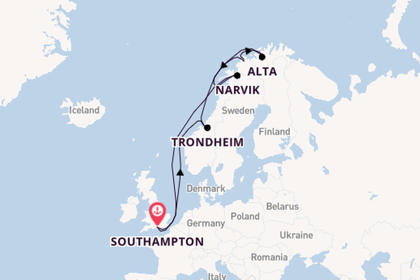 Norway from Southampton, England with the Majestic Princess