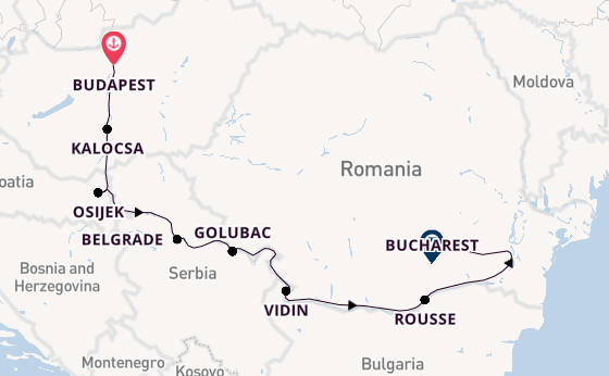 Danube River, Europe from Budapest, Hungary with the Viking Vidar