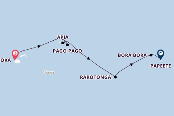 Polynesië vanaf Lautoka, Fiji met de Silver Whisper
