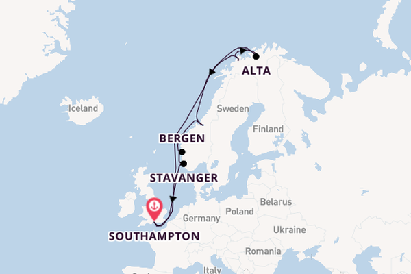 Norway from Southampton, England with the Majestic Princess