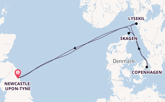 8 day cruise with the Ambition to Newcastle-upon-Tyne