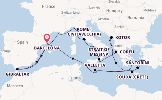 Mediterranean Sea from Australia with the Oosterdam